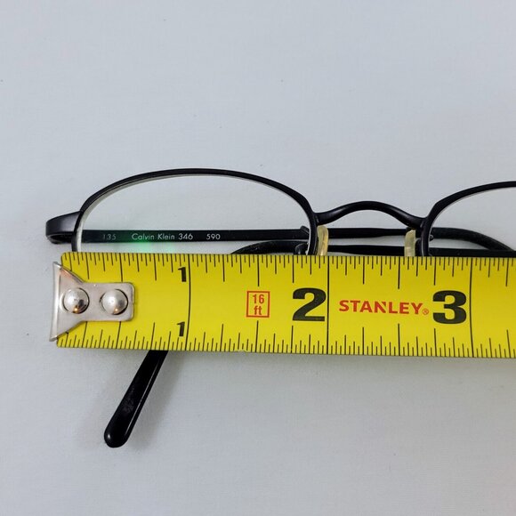 Calvin Klein Eyeglasses Frames CK 346 590 Metal Italy Case Used Read - Picture 6 of 10